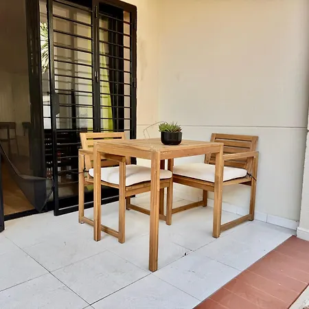 Ponti - Ground-floor With Private Garden Terrace - 125 M From The Beach, Ac Apartament